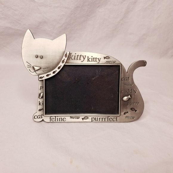 Fetco Other - Fetco Cat Frame Meow Purrrfect Metal Kitten Picture Frame Memorial Kitty